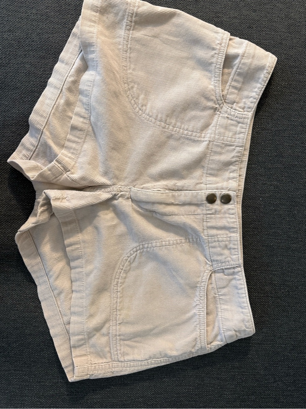 Abercrombie & Fitch Cream Corduroy Shorts